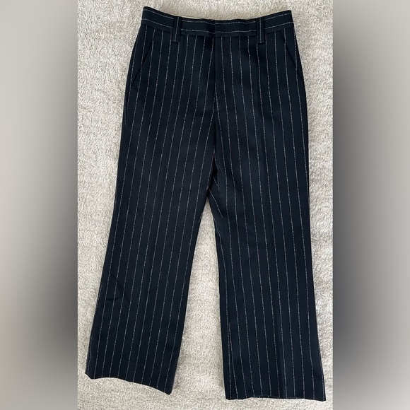Marc Jacobs pinstripe black wool blend dress pants size 4 - Picture 1 of 7